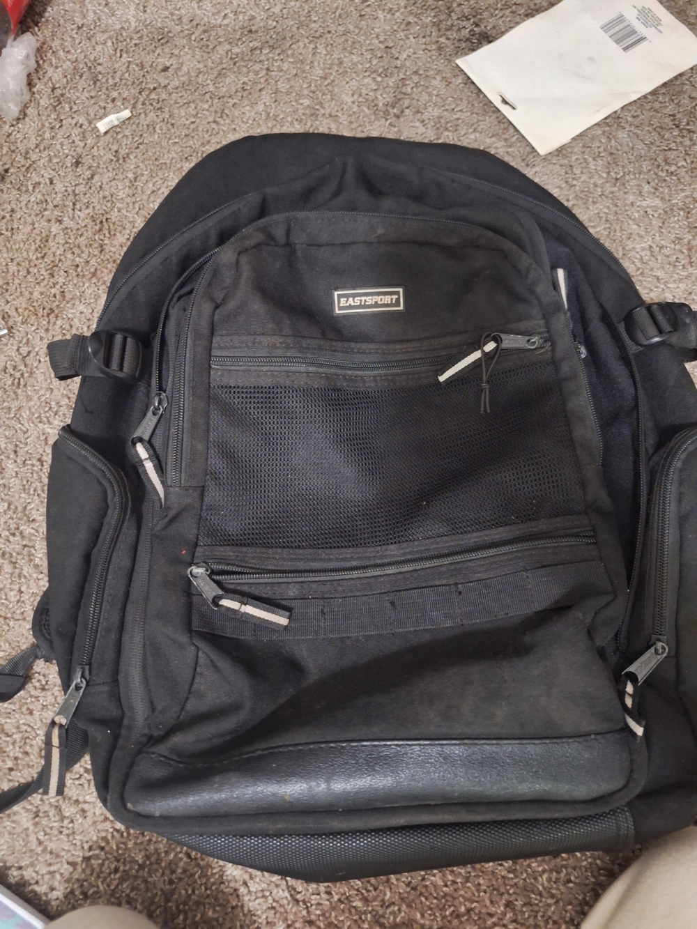 Eastsport Black Men's Everyday Backpack with Multiple Pockets